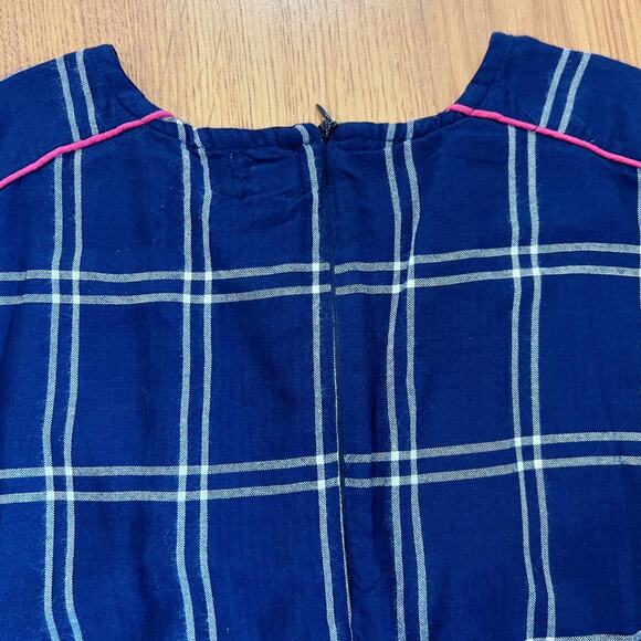 Lali Navy And White Plaid Pink Tassel Dress - Picture 8 of 11